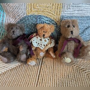 Set of 3 Vintage 6" Boyds Bears